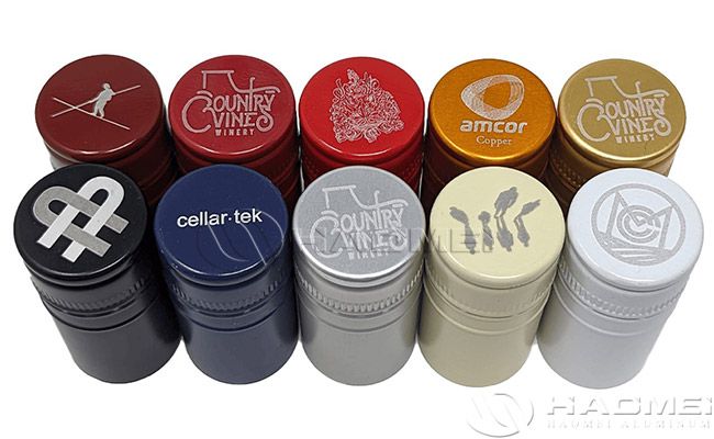 multi color aluminum bottle caps